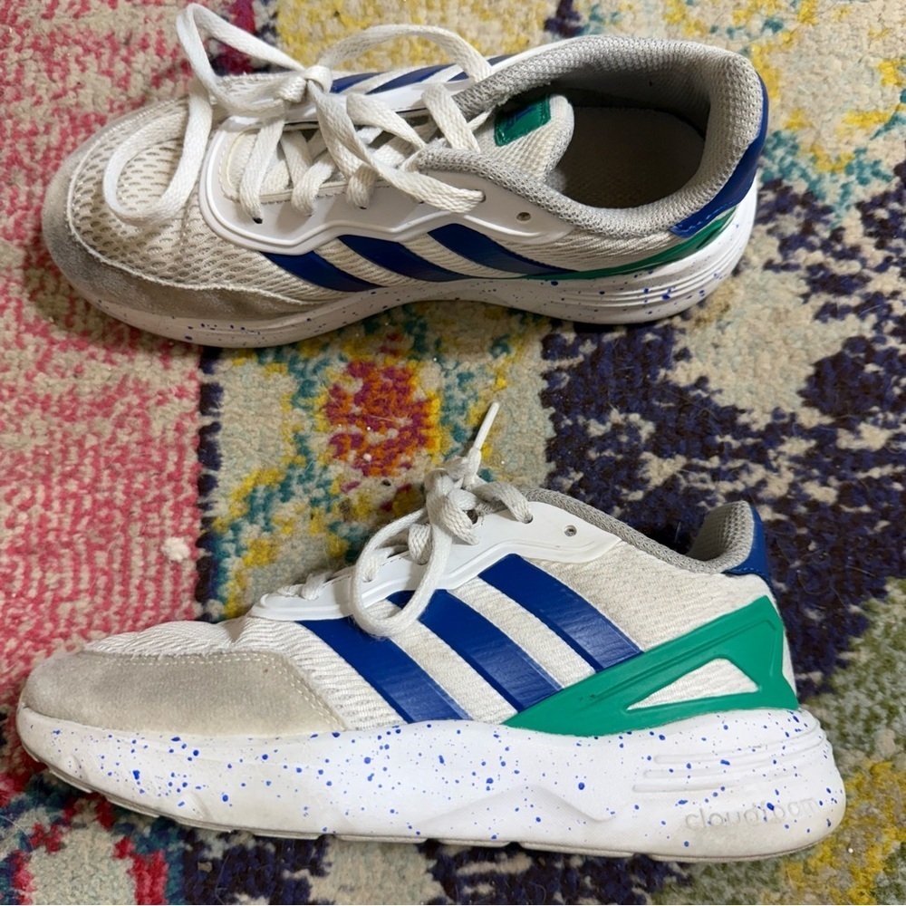 Adidas White and Blue Sneakers for Everyday Comfort